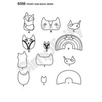 S8358 Tiere, Schnittmuster von Simplicity