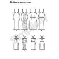S8345 Shirt Top Kleid Plus, Simplicity