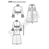 S8466 Damen Shirt Top, Simplicity