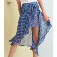 S8343 Damen Shirt Shorts Überwurf, Simplicity
