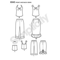S8342 Damen Tops Hose Röcke, Simplicity