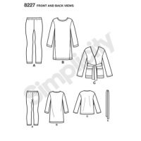 S8227 Mädchen Leggings Kleid Jackett Plus, Simplicity