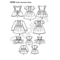 S8348 1950er Schürtzchen Kleinkind Kleid, Simplicity