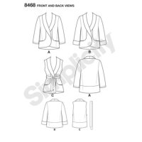 S8468 Damen Jackett Weste, Simplicity