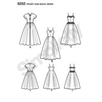 S8252 1950er Damen Kleid, Simplicity