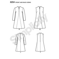 S8254 Damen Kleid Plus, Simplicity
