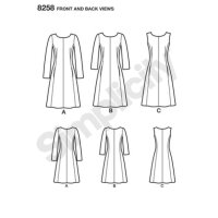 S8258 Damen Kleid Plus, Simplicity