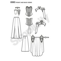 S8363 Damen Kostüm, Simplicity