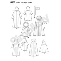 S8483 Kostüme Cape, Simplicity