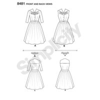 S8481 Damen Kleid, Simplicity