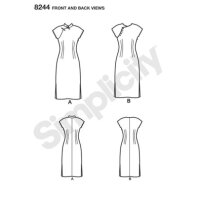 S8244 1950er Damen Kleid, Simplicity