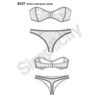 S8437 Damen Höschen BH, Simplicity