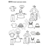S8315 Kleidung Puppe, Simplicity