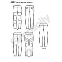 S8422 Damen Leggings, Simplicity