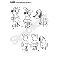 S8541 Micky Maus, Pluto Schnittmuster
