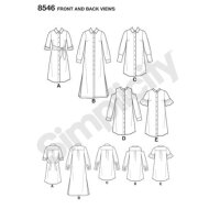 S8546 Damen Kleid Shirt, Simplicity