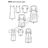 S8545 Damen Top Kleid, Simplicity