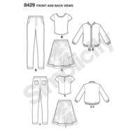 S8429 Shirt Top Leggings Jackett, Simplicity