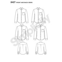 S8427 Herren Kragen Shirt, Simplicity