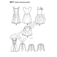 S8571 Damen Schürzen, Simplicity
