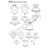 S8575 Kleidung Puppe, Simplicity
