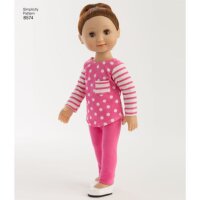 S8574 Kleidung Puppe, Simplicity