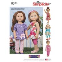 S8574 Kleidung Puppe, Simplicity