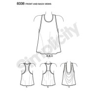 S8338 Damen Tops, Simplicity