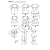 S8563 Kleid Hut, Simplicity