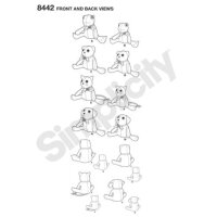 S8442 Tiere, Schnittmuster von Simplicity