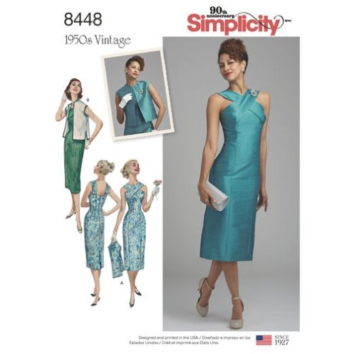 S8448 Damen Kleid Weste, Simplicity