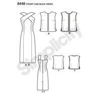 S8448 Damen Kleid Weste, Simplicity