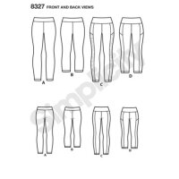 S8327 Damen Leggings, Simplicity