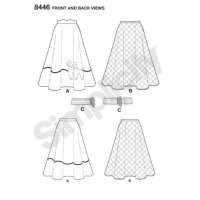 S8446 Damen Kummerbund Shirt, Simplicity
