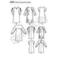 S8567 Mädchen Kleid Plus, Simplicity