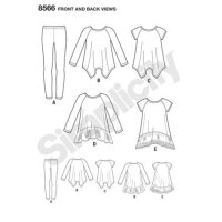 S8566 Mädchen Leggings, Simplicity
