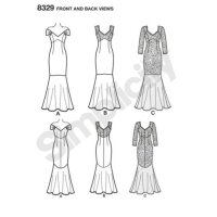 S8329 Damen Flügelärmel Stoff Kleid, Simplicity