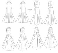 M6838 Damen Kleid, Schnittmuster von McCalls