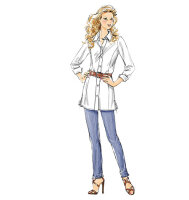 McCalls M6124 Damen Damen Shirts in 3 Längen