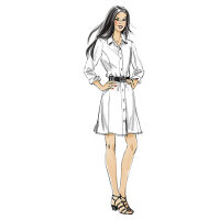 McCalls M6124 Damen Damen Shirts in 3 Längen