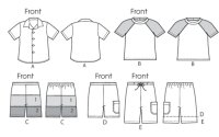 M6548 Kinder Top Shorts Shirt, McCalls