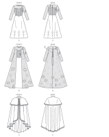 McCalls M7000 Langes Kleid und Cape mitKragen , Cape