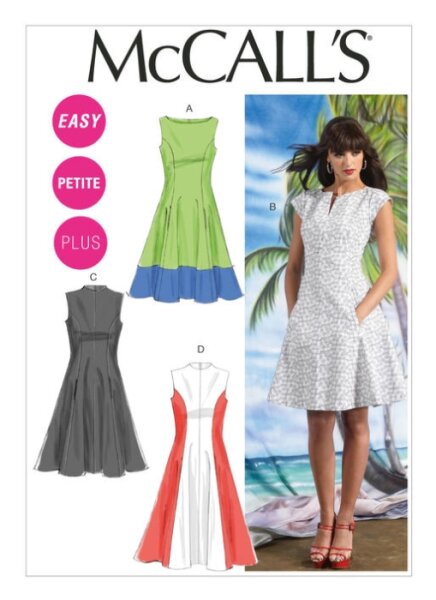 M6741 Damen Kleid, Schnittmuster von McCalls