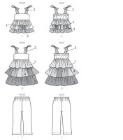 M6946 Mädchen Top Hose Kleid, McCalls