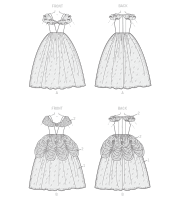 McCalls M7213 Bodenlanges Kleid mitRock