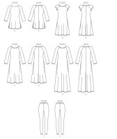 M7122 Damen Leggings Tunika Kleid, McCalls