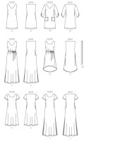 M7120 Damen Gürtel Kleid Pullover, McCalls