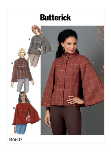 B6603 Damen Cape, Butterick