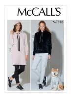 M7816 Damen Top Hose Mantel Hund Kleid, McCalls