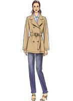 V9367 Damen Gürtel Mantel, Vogue